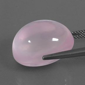 Cuarzo rosa rosa natural de 23,25 ct, transparente, transparente / translúcido