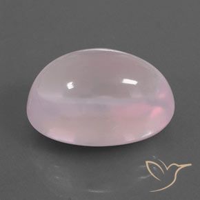 Cuarzo rosa Rosado Bubblegum natural de 19.39 ct, Ovalada, Transparente / Translúcido