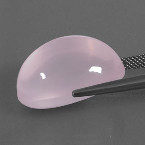 Cuarzo Rosa Rosado Bubblegum natural de 25.03 ct, Transparente, Transparente / Translúcido