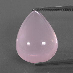 Cuarzo rosa rosa natural de 23,16 ct, transparente, transparente / translúcido