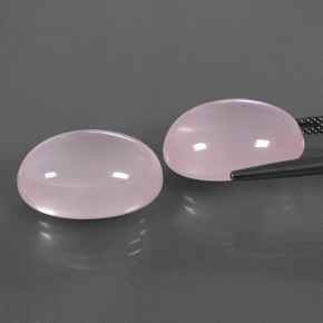 Gemas de cuarzo rosa rosa natural de 34,00 ct, transparente, transparente / translúcido