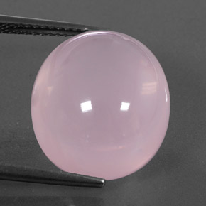 Cuarzo rosa rosa natural de 17,74 ct, transparente, transparente / translúcido