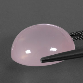 Cuarzo rosa rosa natural de 17,74 ct, transparente, transparente / translúcido