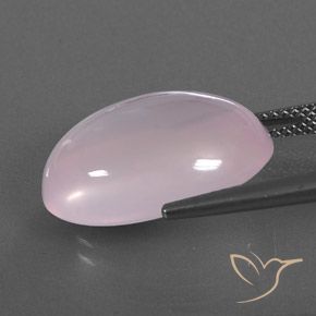 Cuarzo Rosa Rosado claro natural de 13.88 ct, Transparente, Transparente / Translúcido