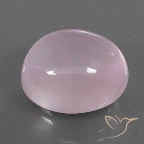 Cuarzo rosa Rosado Bubblegum natural de 18.33 ct, Ovalada, Transparente / Translúcido
