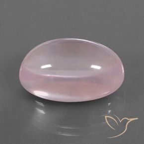 Cuarzo rosa Rosado claro natural de 17.87 ct, Ovalada, Transparente / Translúcido