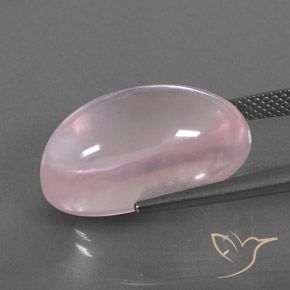 Cuarzo rosa Rosado claro natural de 17.87 ct, Ovalada, Transparente / Translúcido