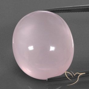 47.42ct Natural Rosado Bubblegum Cuarzo rosa, Ovalada, Transparente / Translúcido