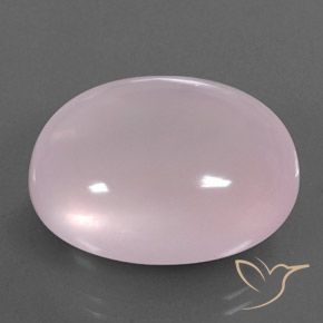 Cuarzo rosa Rosado Bubblegum natural de 47.42 ct, Ovalada, Transparente / Translúcido