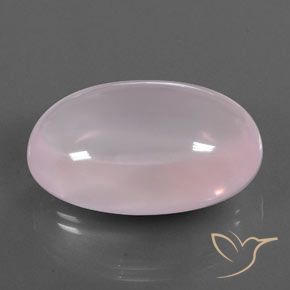 Cuarzo rosa Rosado Bubblegum natural de 51.74 ct, Ovalada, Transparente / Translúcido