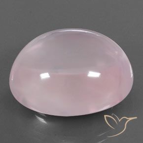 Cuarzo rosa Rosado claro natural de 54.13 ct, Ovalada, Transparente / Translúcido
