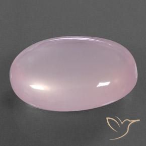 Cuarzo rosa Rosado claro natural de 38.81 ct, Ovalada, Transparente / Translúcido