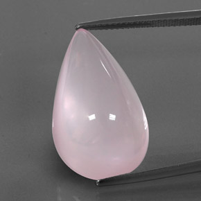 Cuarzo rosa rosa natural de 24,58 ct, transparente, transparente / translúcido