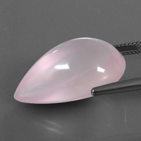 Cuarzo rosa rosa natural de 24,58 ct, transparente, transparente / translúcido