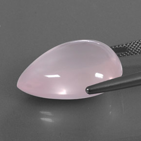 Cuarzo rosa rosa claro natural de 26,63 ct, transparente, transparente / translúcido