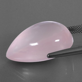 Cuarzo rosa rosa natural de 33,86 ct, transparente, transparente / translúcido