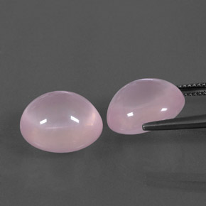 Gemas de cuarzo rosa rosa natural de 21,50 ct, transparente, transparente / translúcido