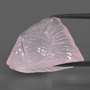 Cuarzo rosa rosa natural de 22,58 ct, transparente, transparente / translúcido