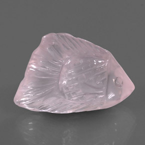 Cuarzo rosa rosa natural de 22,58 ct, transparente, transparente / translúcido