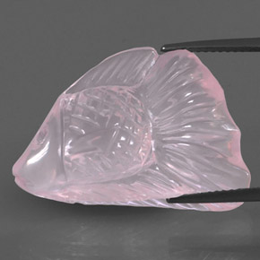 Cuarzo rosa rosa natural de 22,25 ct, transparente, transparente / translúcido