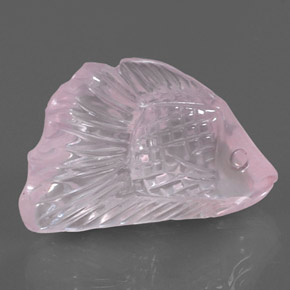 Cuarzo rosa rosa natural de 22,25 ct, transparente, transparente / translúcido