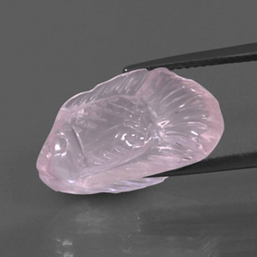 Cuarzo rosa rosa natural de 9,75 ct, transparente, transparente / translúcido