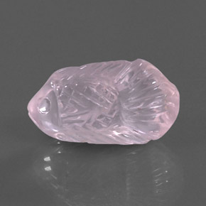 Cuarzo rosa rosa natural de 9,75 ct, transparente, transparente / translúcido