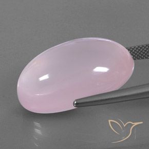 Cuarzo rosa Rosado claro natural de 36.69 ct, Ovalada, Transparente / Translúcido