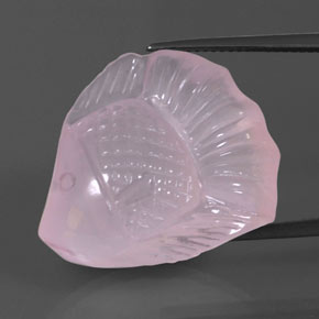 Cuarzo rosa rosa natural de 31,53 ct, transparente, transparente / translúcido