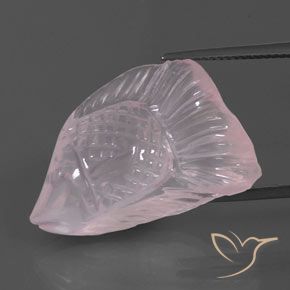 Cuarzo Rosa Rosado claro natural de 21.66 ct, Transparente, Transparente / Translúcido