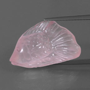 Cuarzo rosa rosa natural de 8,48 ct, transparente, transparente / translúcido