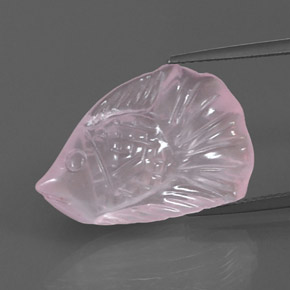 Cuarzo rosa rosa natural de 10,90 ct, transparente, transparente / translúcido
