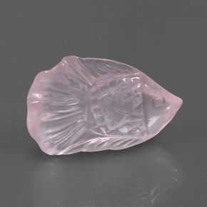 Cuarzo rosa rosa natural de 10,90 ct, transparente, transparente / translúcido