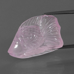 Cuarzo Rosa Rosado Bubblegum natural de 20.13 ct, Transparente, Transparente / Translúcido