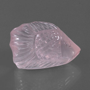 Cuarzo Rosa Rosado Bubblegum natural de 20.13 ct, Transparente, Transparente / Translúcido