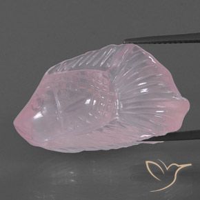 Cuarzo rosa rosa natural de 23,71 ct, transparente, transparente / translúcido