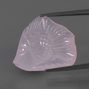 Cuarzo rosa rosa natural de 13,17 ct, transparente, transparente / translúcido