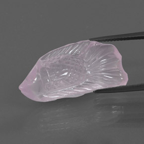 Cuarzo rosa rosa natural de 15,57 ct, transparente, transparente / translúcido