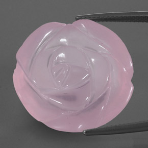 Cuarzo rosa rosa natural de 40,85 ct, transparente, transparente / translúcido