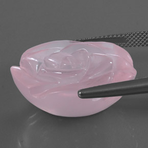 Cuarzo rosa rosa natural de 40,85 ct, transparente, transparente / translúcido
