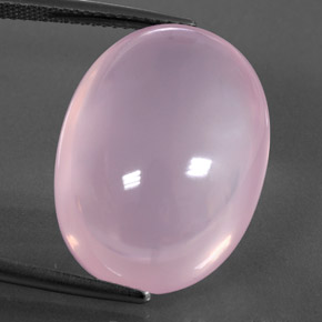 Cuarzo rosa rosa natural de 24,40 ct, transparente, transparente / translúcido