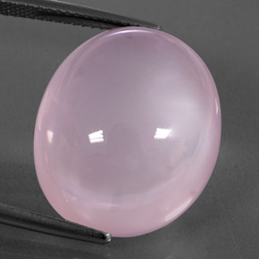 Cuarzo Rosa Rosado claro natural de 24.67 ct, Transparente, Transparente / Translúcido