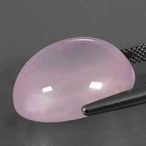 Cuarzo Rosa Rosado claro natural de 24.67 ct, Transparente, Transparente / Translúcido