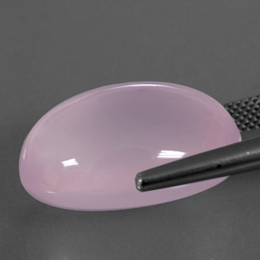 Cuarzo Rosa Rosado Bubblegum natural de 26.23 ct, Transparente, Transparente / Translúcido