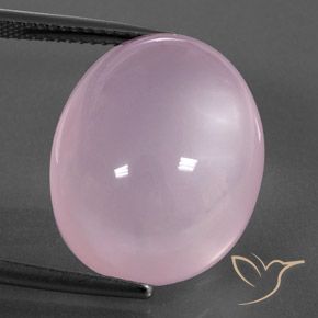 23.63ct Natural Rosado claro Cuarzo rosa, Ovalada, Transparente / Translúcido