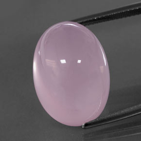 Cuarzo Rosa Rosado Bubblegum natural de 28.81 ct, Transparente, Transparente / Translúcido