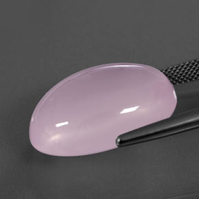 Cuarzo Rosa Rosado claro natural de 24.96 ct, Transparente, Transparente / Translúcido