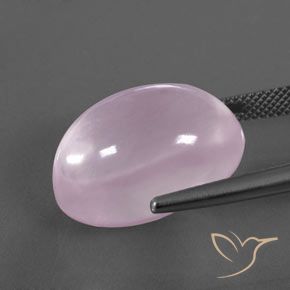Cuarzo rosa Rosado claro natural de 22.58 ct, Ovalada, Transparente / Translúcido