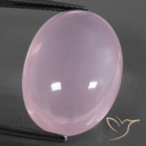 22.82ct Natural Rosado claro Cuarzo rosa, Ovalada, Transparente / Translúcido
