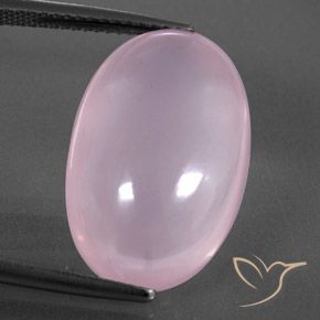 16.09ct Natural Rosado claro Cuarzo rosa, Ovalada, Transparente / Translúcido